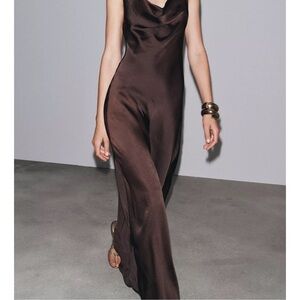 Zara Brown Maxi Dress